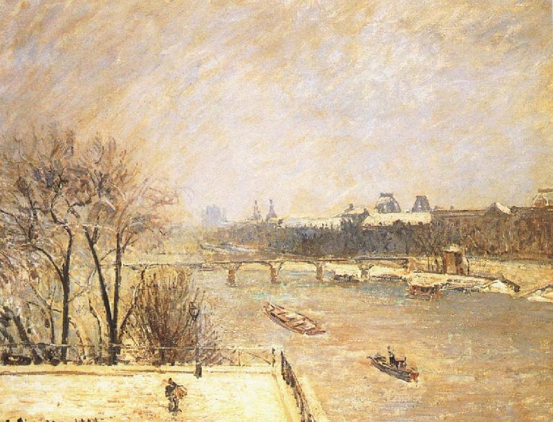 Camille Pissarro Morning snow oil painting image